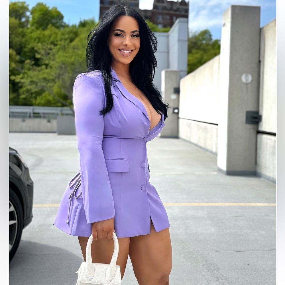 Fashion Nova Lavender Blazer Mini Dress
